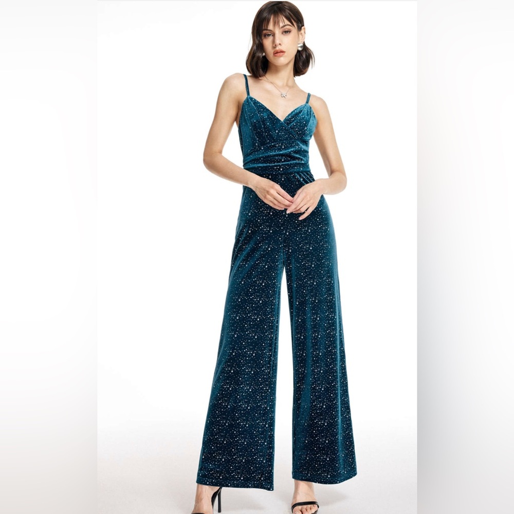 Blue velvet jumpsuit. Perfect for the eras tour! Brand new, never worn.
